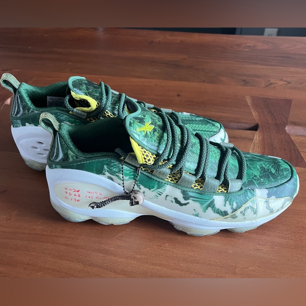 Reebok DMX Run 10 "Predator" Men's Shoes Sneakers Size 10.5 Green White CN7155